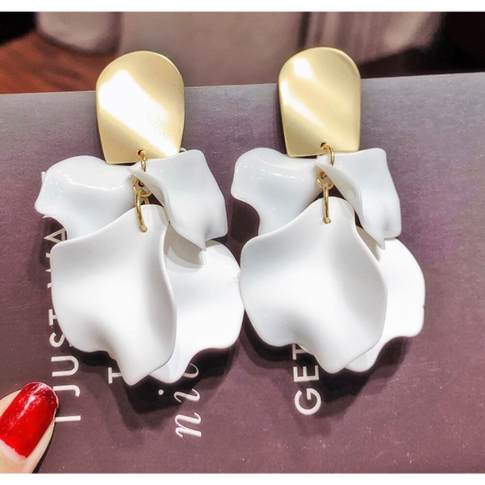 Acrylic Flower Petal Earrings